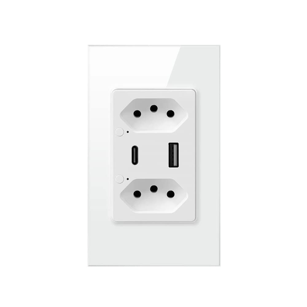 Tomada Inteligente WiFi com Porta USB Tipo C Tomada de Parede Smart Home - Miniatura 9
