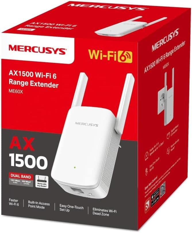 Repetidor Wi-Fi 6 Mercusys ME60X-AX1500 - Miniatura 3