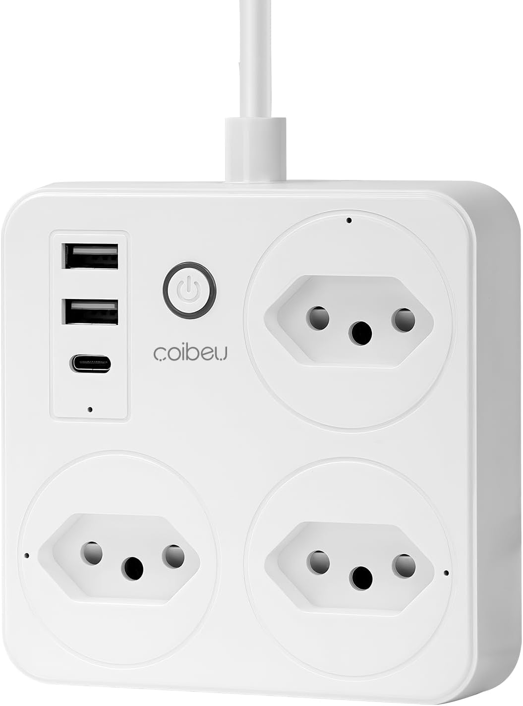 Extensão Inteligente Wifi Tuya 3 Tomadas 2usb 1type-c Coibeu - Miniatura 2