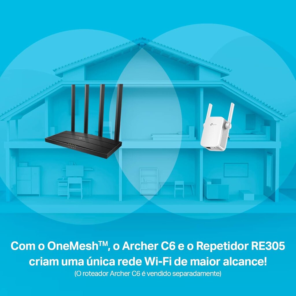Repetidor de sinal Wi-Fi Mesh TP-Link RE305 Wireless - Miniatura 7
