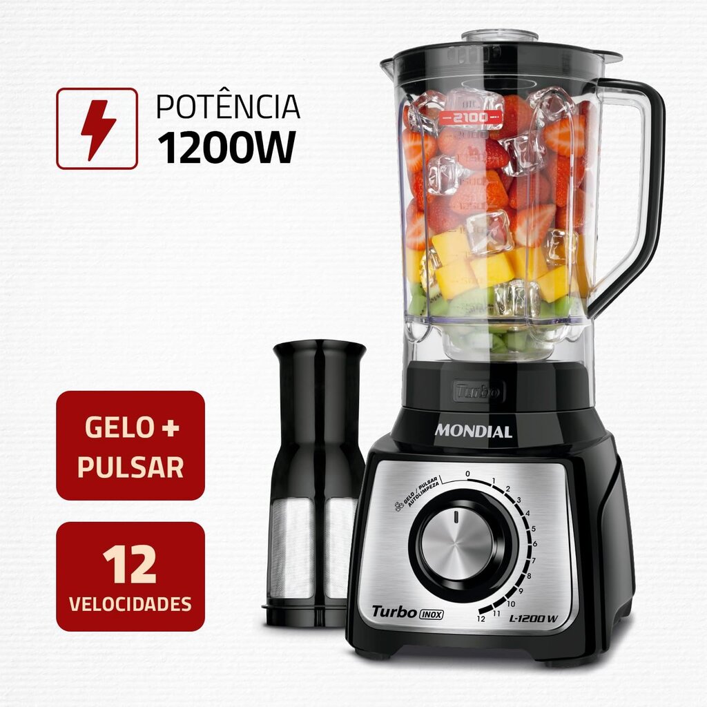 Liquidificador Turbo Mondial - 1200W - Miniatura 7