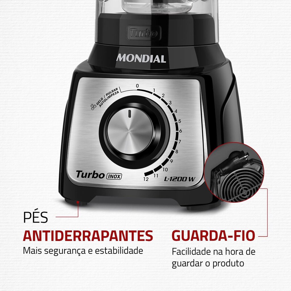 Liquidificador Turbo Mondial - 1200W - Miniatura 2