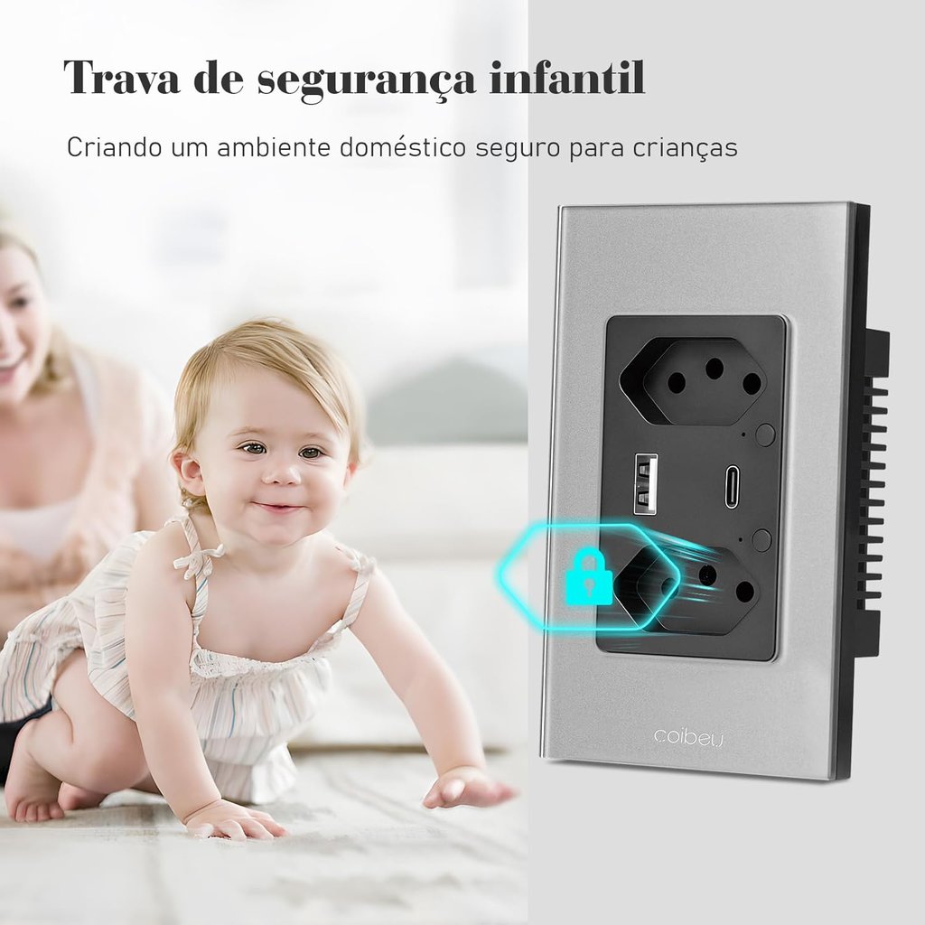 Interruptor Inteligente WiFi, Tomada Inteligente WiFi, Controle Remoto de Eletrodomésticos Por Telefones Celulares Coibeu - Miniatura 8