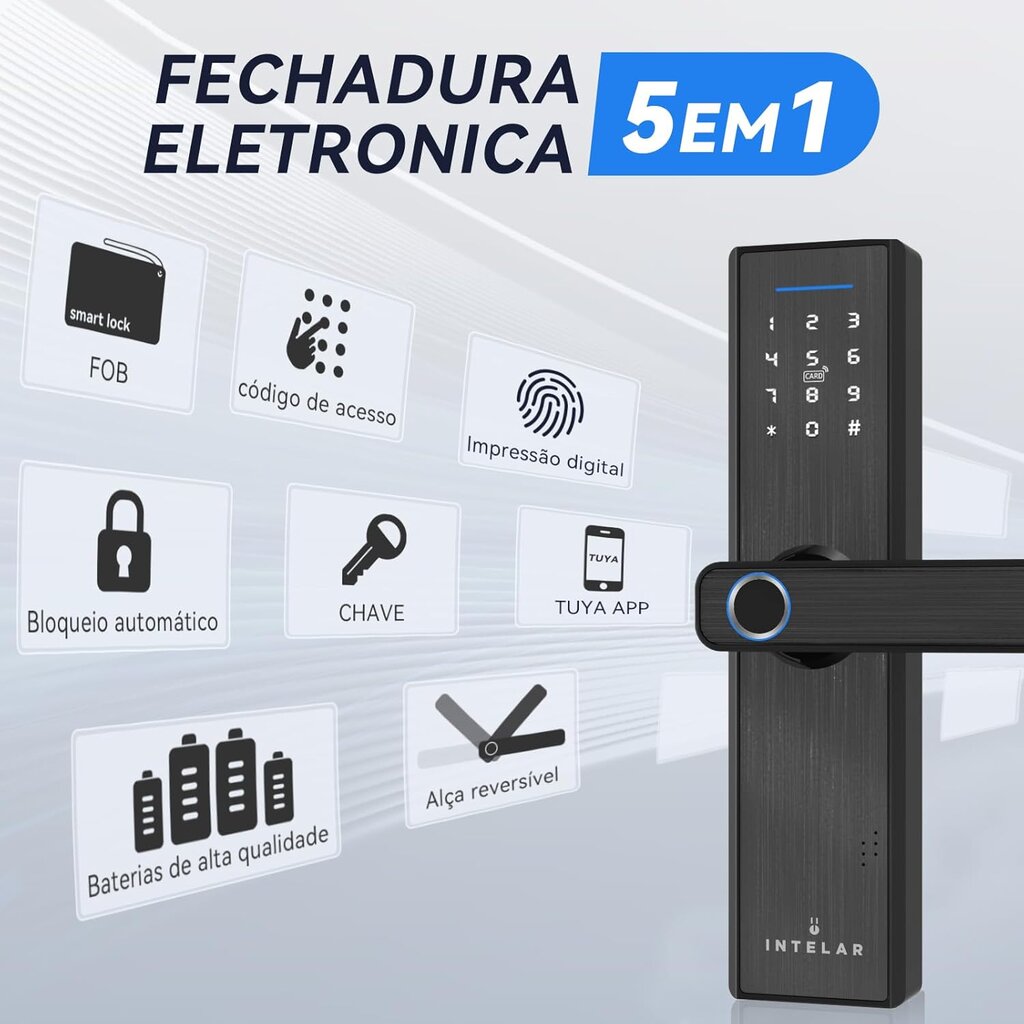 Fechadura Digital Inteligente Smart Lock - Miniatura 2