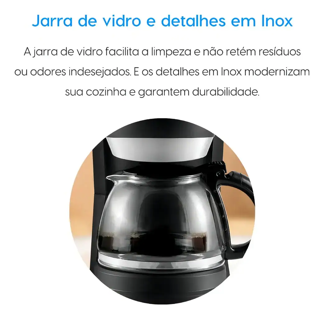 Cafeteira Elétrica 30 Xícaras Elgin Family Coffee Preta - Miniatura 5