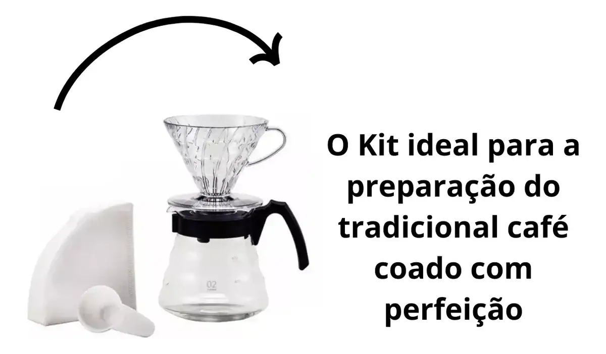 Kit Cafeteira Hario V60 Jarra+tampa+suporte+colher+40 Filtro - Miniatura 2