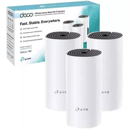Kit de Roteadores Sistema Wi-fi Mesh Ac1200 Deco M4 (3-pack) Cor Branco/Preto Tp-link - Miniatura 3