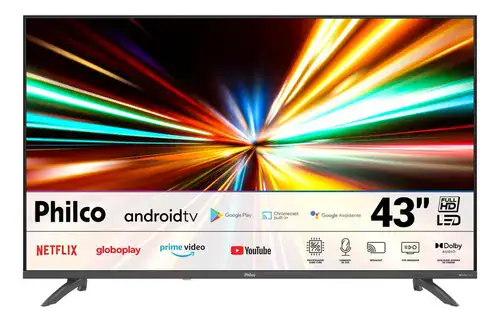 Smart Tv 43 Philco Android Tv Full Hd Borda Infinita P43eaa - Miniatura 2