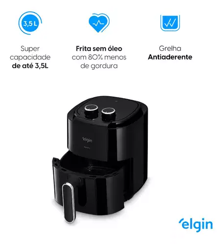 Fritadeira Air Fryer Elétrica Start Fry 3,5l 110v - Miniatura 2