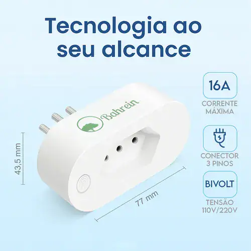 Tomada Inteligente Wi Fi 16a Bivolt Smart Plug Com Monitor De Consumo Compatível Com Alexa - Miniatura 6
