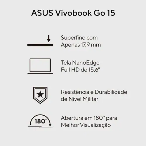 Notebook ASUS Vivobook Go E1504GA Intel Core i3 - Miniatura 9