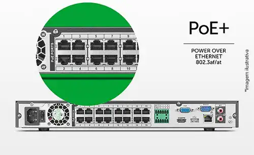 Gravador de vìdeo nvr 16 canais Poe+ 4K Nvd 3316 P Intelbras - Miniatura 9