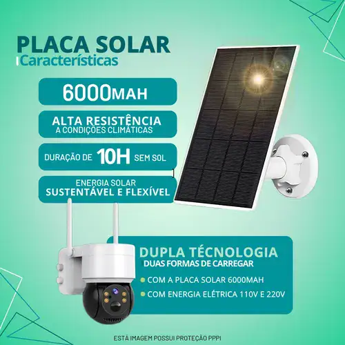 Câmera Energia Solar 4g Dupla C/ Chip Monitorar Área Rural. - Miniatura 7