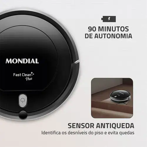 Aspirador De Pó Robô Fast Clean Rb-03 Mondial - Miniatura 4