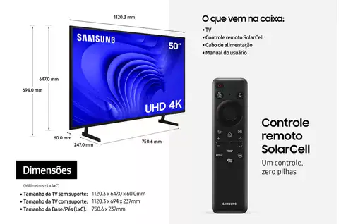 Smart TV Samsung UN50DU7700GXZD 50" 4K Crystal - Miniatura 7