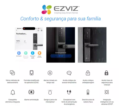 Fechadura Digital Inteligente EZVIZ DL05 - Miniatura 6