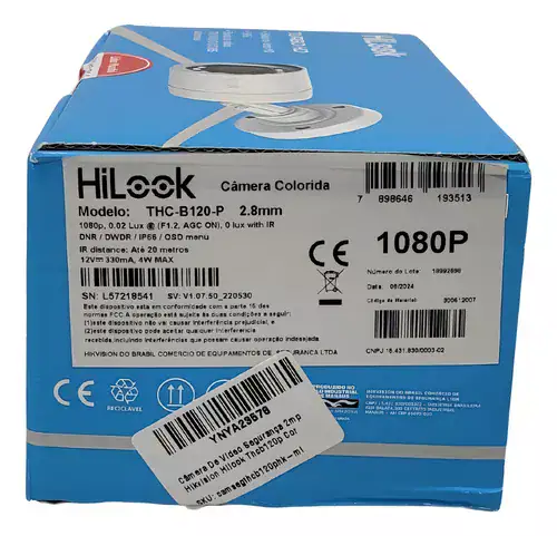 Câmera Bullet Hikvision THC B120P 2MP Alta Resolução Lente 2.8mm IR Noturna IP66 para Segurança Residencial - Miniatura 4
