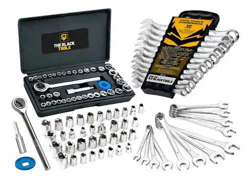 Kit Jogo de Ferramentas 40 Peças com Soquetes e Kit Chave Combinada 6 a 22mm - Miniatura 3