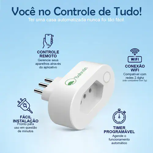 Tomada Inteligente Wi Fi 16a Bivolt Smart Plug Com Monitor De Consumo Compatível Com Alexa - Miniatura 5