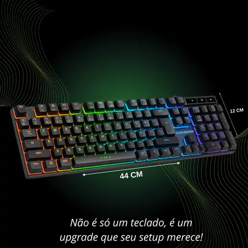 Teclado Gamer Semi Mecânico Rgb Led Iluminado Abnt2 - Miniatura 4