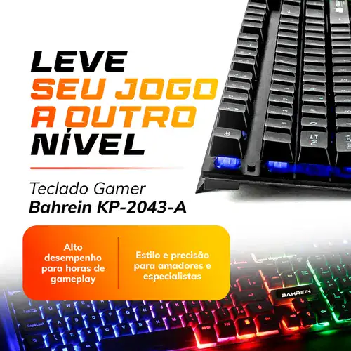 Teclado gamer Bahrein Qwerty português Brasil - Miniatura 6
