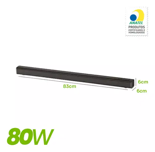 Caixa De Som Sound Bar Home Theater Bluetooth Para Tv Cinema 80w Cor Preto - Miniatura 8