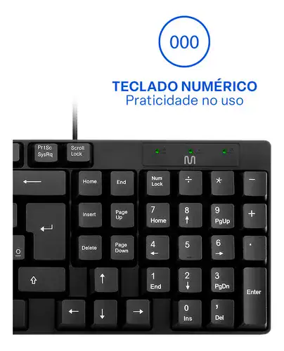 Teclado Basico Slim Preto Usb Multilaser Tc193 - Miniatura 4
