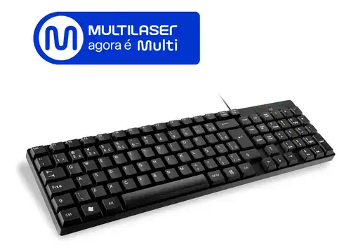 Teclado Basico Slim Preto Usb Multilaser Tc193 - Miniatura 7
