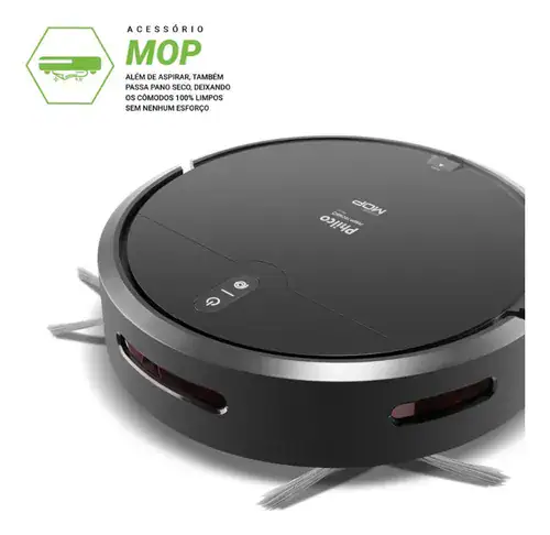 Aspirador de pó robô Philco, 3 em 1 pas23 Com Mop Preto - Miniatura 5
