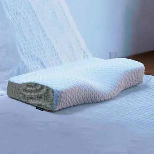 Travesseiro Cervical MMX Suporte Ergonômico Ortopédico Nasa Coluna Totalcomfort Carvão Ativado Cor Branco - Miniatura 5