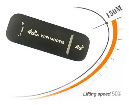 Modem 4g Lte Wifi Usb 150mbps Portátil Sim Card Chip Cor Preto - Miniatura 4