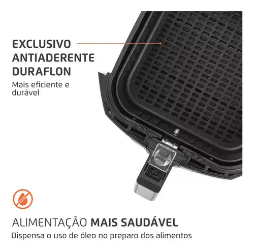 Fritadeira Sem Óleo Air Fryer 4l Afn-40-bi Mondial Preto/Inox 1500w - Miniatura 2