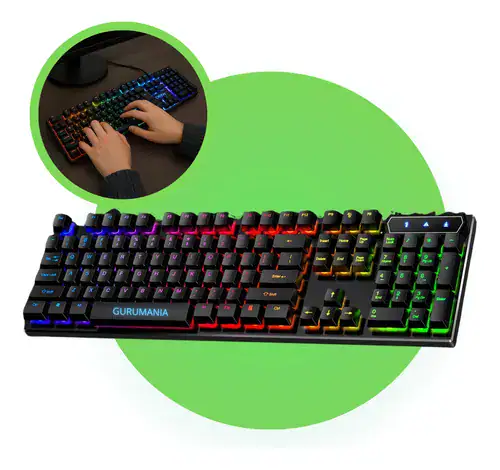 Teclado Gamer Semi Mecânico Rgb Led Iluminado Abnt2 - Miniatura 2