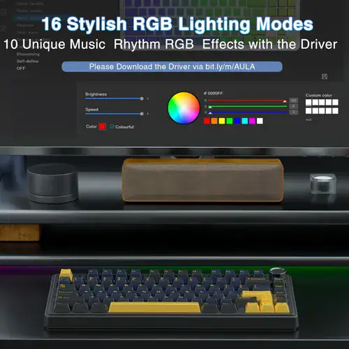 Teclado mecânico Aula F75 sem fio 75% Gaming Pro - Miniatura 5