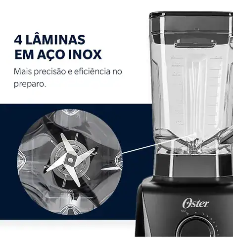 Liquidificador 1400w Full 3,2L cor preto Oster - Miniatura 3