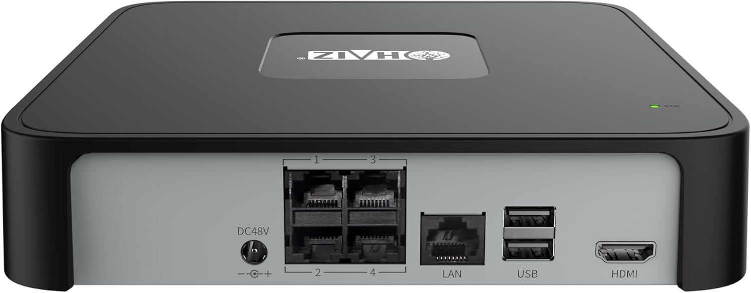Nvr Gravador Digital Poe Haiz 04 Canais Fhd 1080p Onvif HZ-T4CH-NVR-POE - Miniatura 6