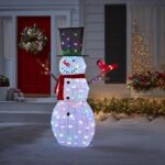 Boneco de Neve Cintilante com 100 LEDs Multicoloridos - Miniatura 4