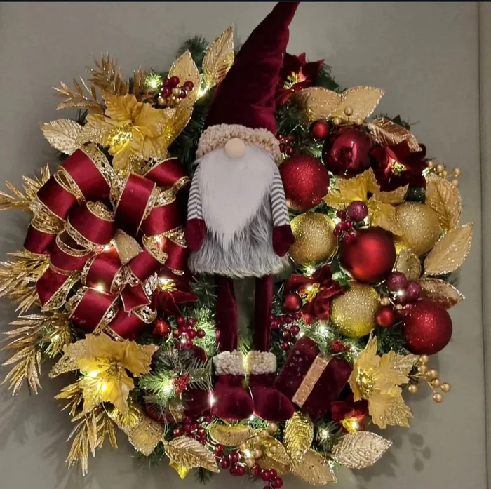 Guirlanda Decoração Natal Com Led Brilhante 65CM