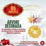Kit 3 em 1 natalina: árvore de natal 1,50m decorado+86 enfeites e pisca pisca led - Miniatura 5