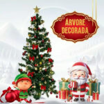 Kit 3 em 1 natalina: árvore de natal 1,50m decorado+86 enfeites e pisca pisca led - Miniatura 7