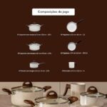 Brinox - Jogo de Panelas Antiaderente Ceramic Life 6 Peças Smart Plus - Vanilla - Miniatura 3