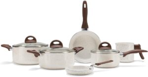 Brinox – Jogo de Panelas Antiaderente Ceramic Life 6 Peças Smart Plus – Vanilla